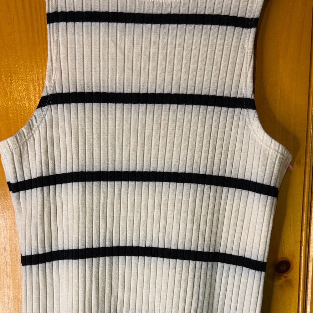 Sanctuary from Anthropologie Black and White Striped BodyCon Midi Dress - Picture 4 of 5